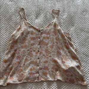 BillaBong by Buckle Floral Button-Down Camisole Top Size L